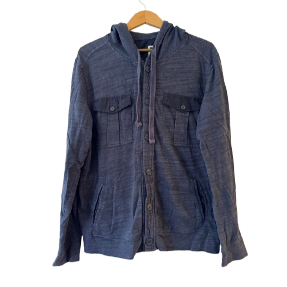 Howe Men's‎ Button Front Knit Hoodie Jacket